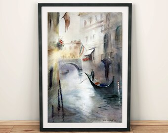 Italy Venice poster digital download Venice wall art print Italy printable wall art Venice cityscape digital print Italy art Italy wall art