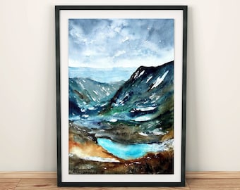 Skandinavische Wand Kunst Berglandschaft Druck digitaler download Nordische Wand Kunst Druck Highland Druck Landschaft Kunst Nordische Wandkunst