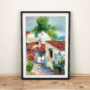 Andalusia print Spain wall art prints digital download Spain printable art Mediterranean wall art Spain watercolor print Spain digital print
