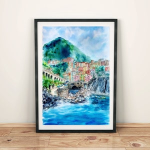 Manarola Italy wall art prints digital download Italy printable art Cinque Terre wall art Italy travel art print Cinque Terre digital print
