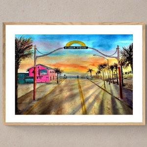 Flagler Avenue print digital download New Smyrna Beach printable art Florida beach print Flagler Avenue wall art Beach poster wall decor