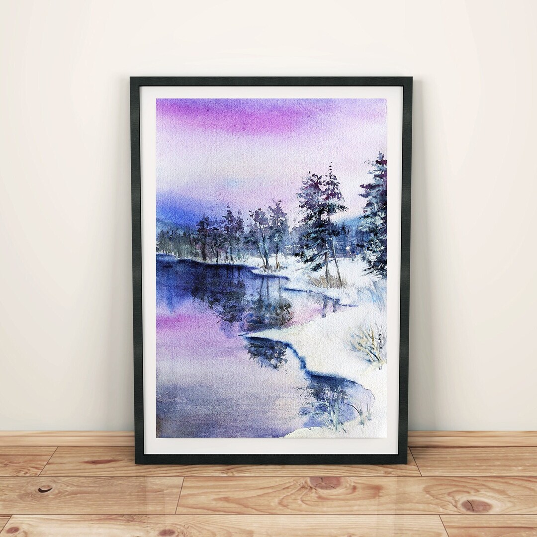 Winter Wall Art Prints Digital Download Scandinavian Wall Art Winter ...