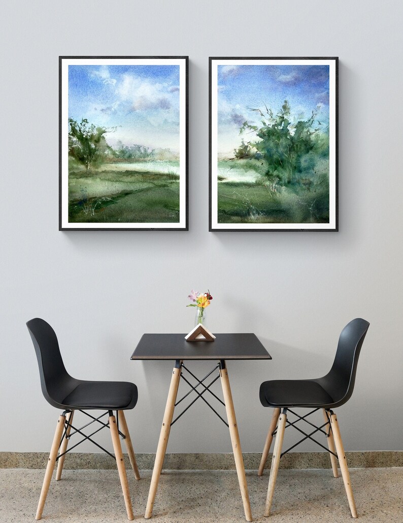 Nature Landscape Wall Art Digital Download Set of 2 Prints Etsy