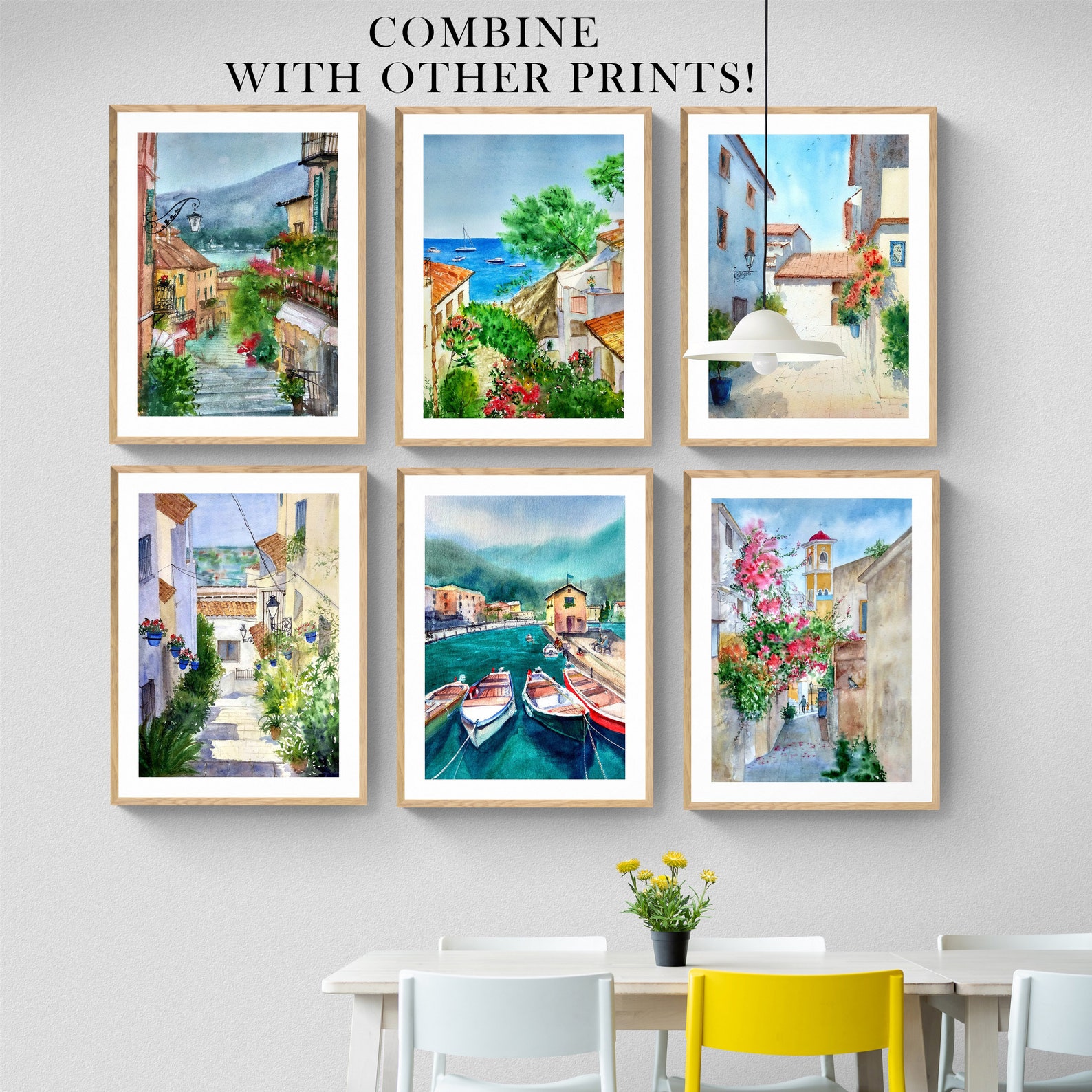 Crete poster Greece painting print Mediterranean wall art ...