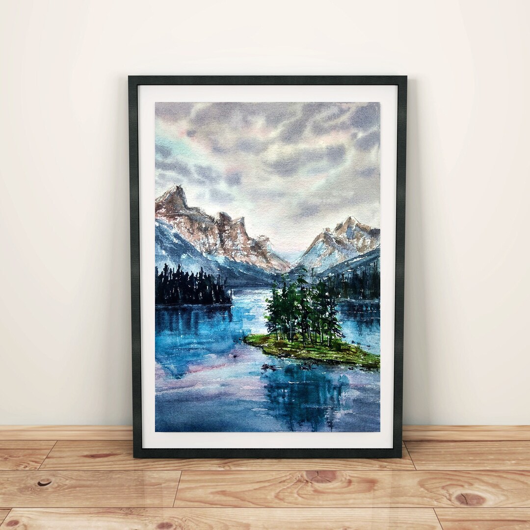 Canada Mountain Wall Art Print Digital Download Jasper National Park ...