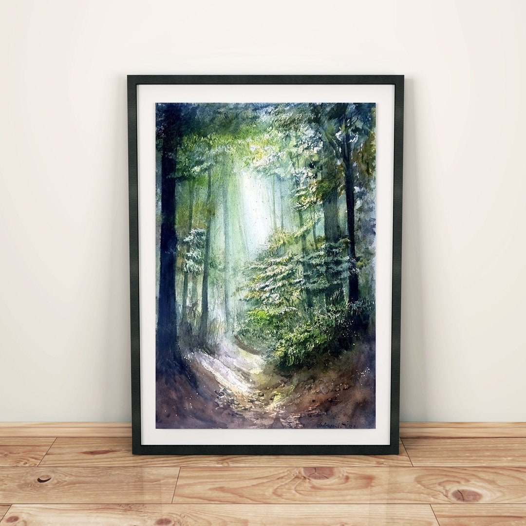 Forest Wall Art Prints Digital Download Wood Wall Art Forest - Etsy