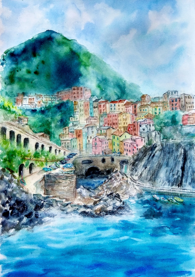 Cinque Terre Print Digital Download Cinque Terre Wall Art Etsy
