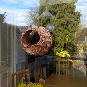 Willow Window mounted bird feeder, 9th wedding anniversary DELIVERY INCLUDED