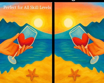 Couples Sip and Paint Kit, Romantic Date Night