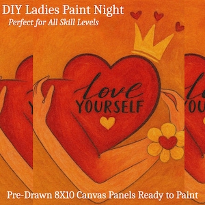 Love Yourself Sip & Paint Party Kit: Girls' Night Self-Care