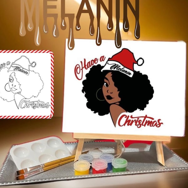 Christmas Sip and Paint Kit Etsy