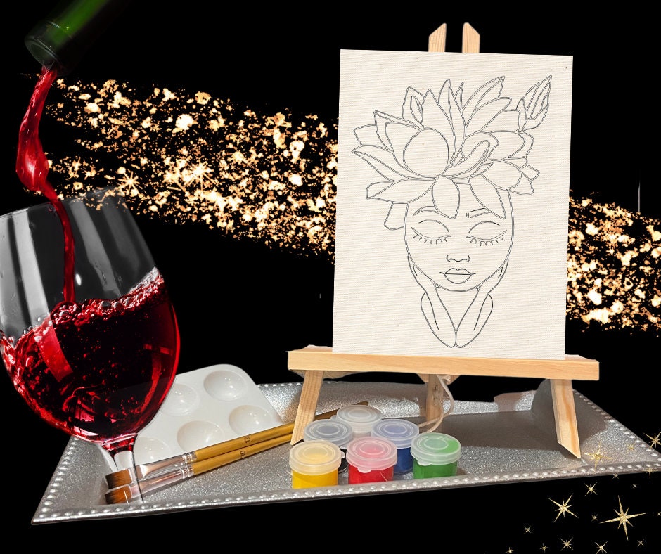 DIY Sip and Paint Girls night in, Date Night, Painting for Beginners