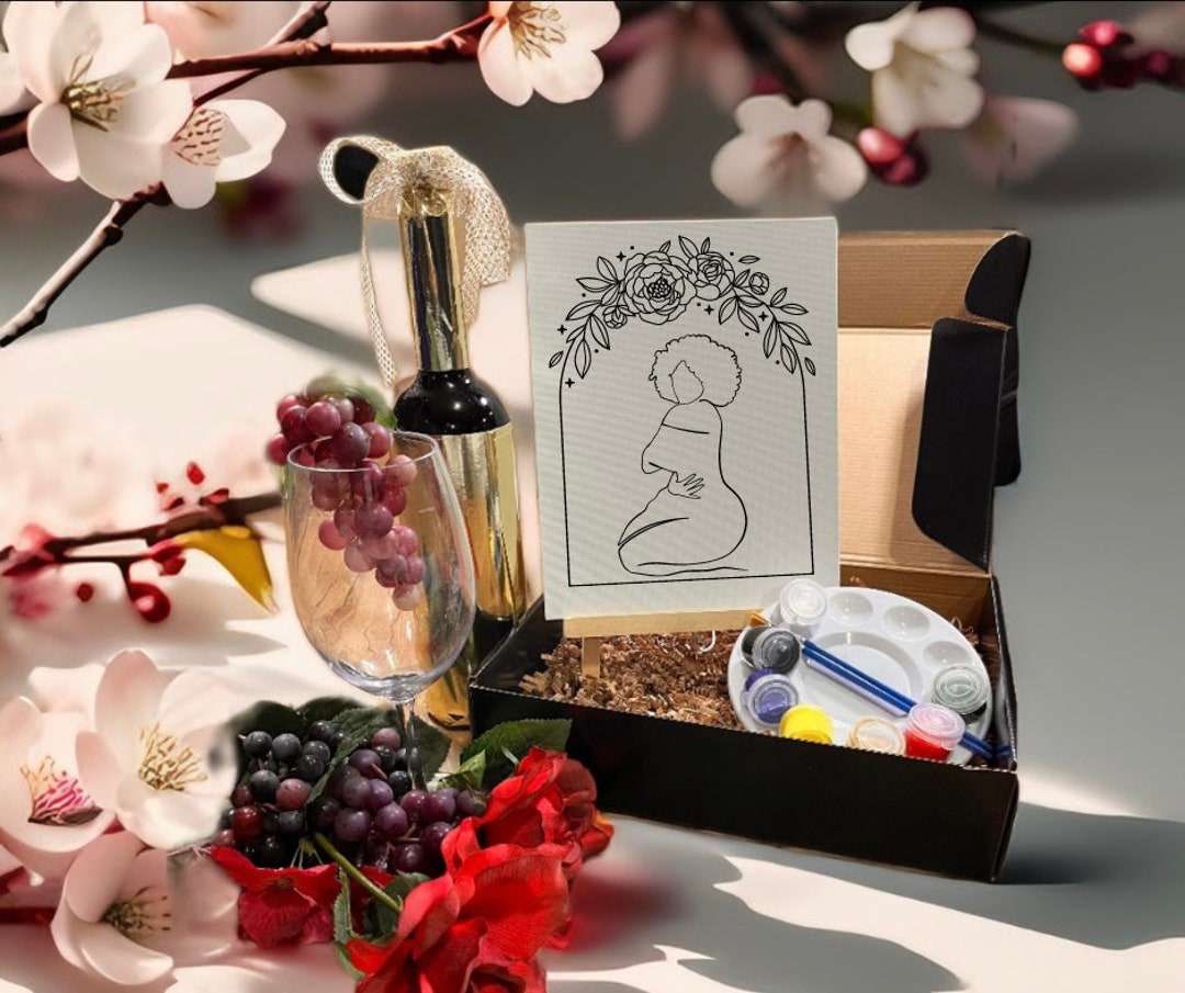 DIY Sip and Paint Kit Self Love Paint and Sip Kit Get Well Etsy