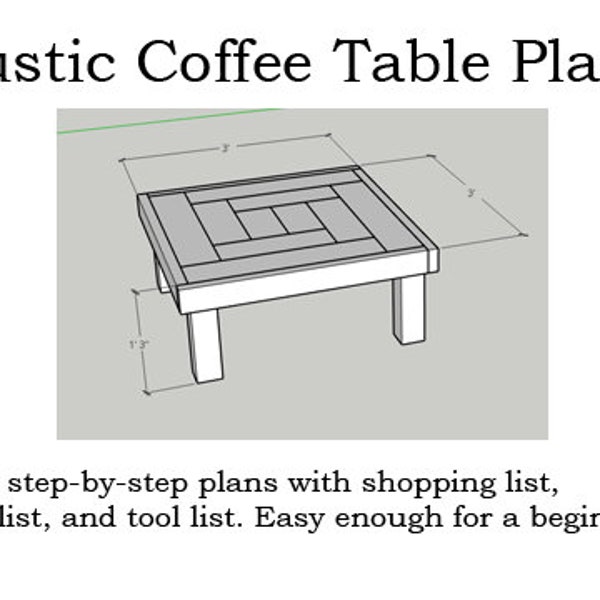 Rustic Coffee Table Plans