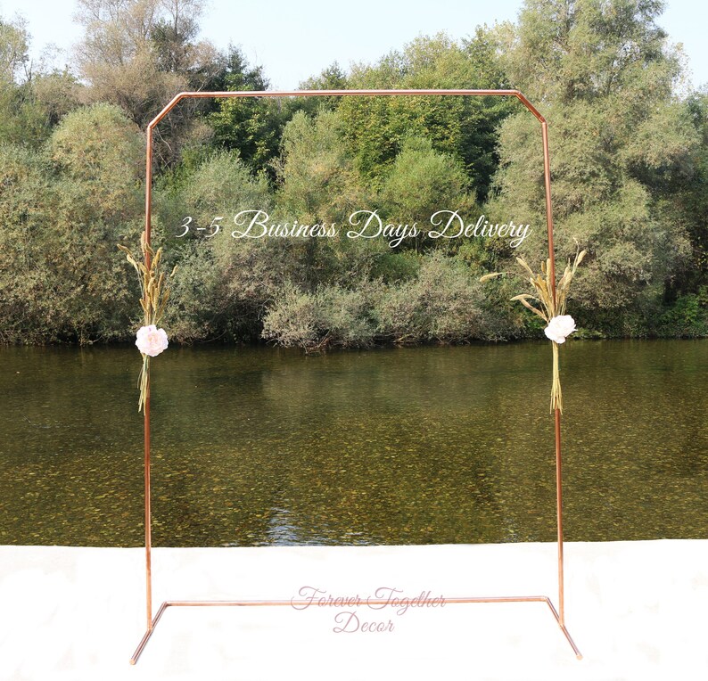 Triangle Wedding Arch Geometric Wedding Backdrop Copper Etsy