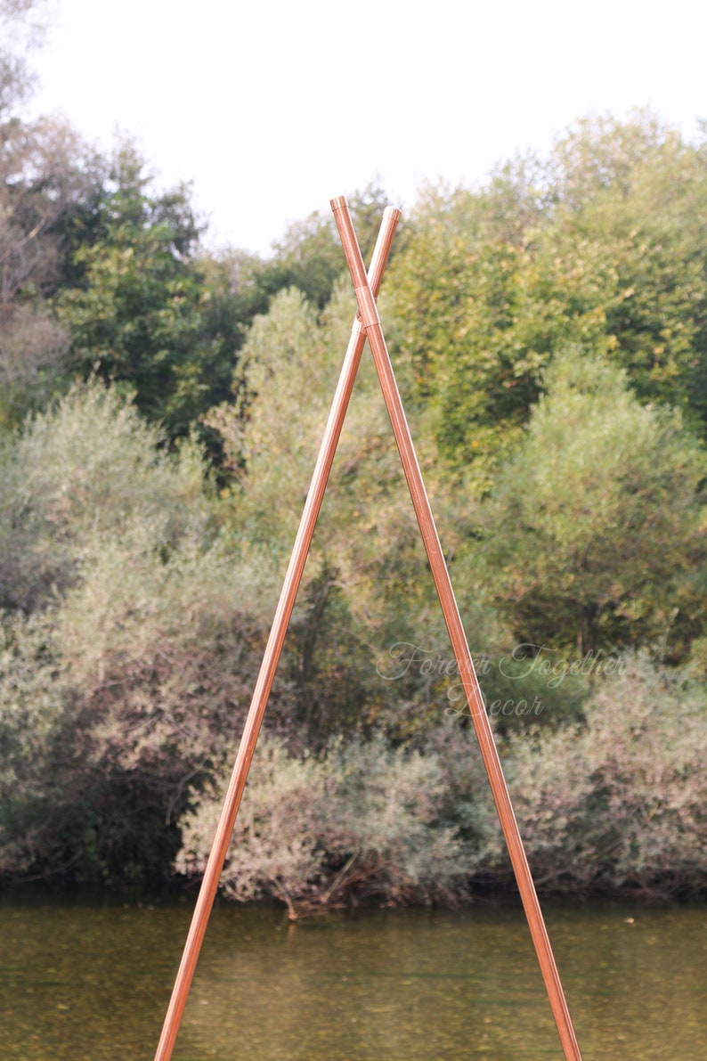 Triangle Wedding Arch Geometric Wedding Backdrop Copper Etsy