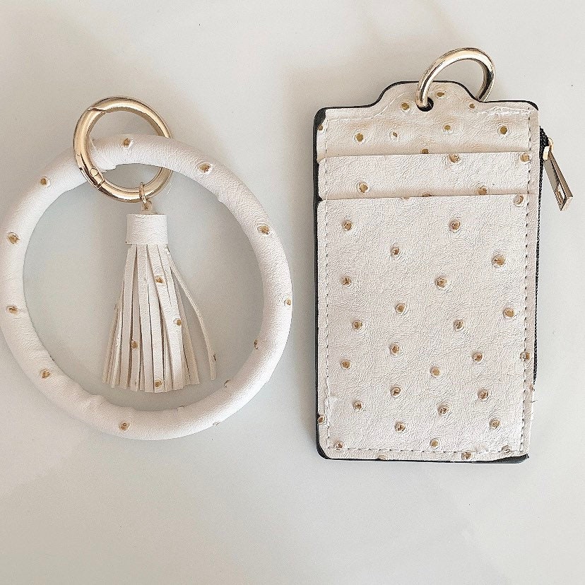 Ostrich Card Holder keyring key chain card holder Loop Etsy