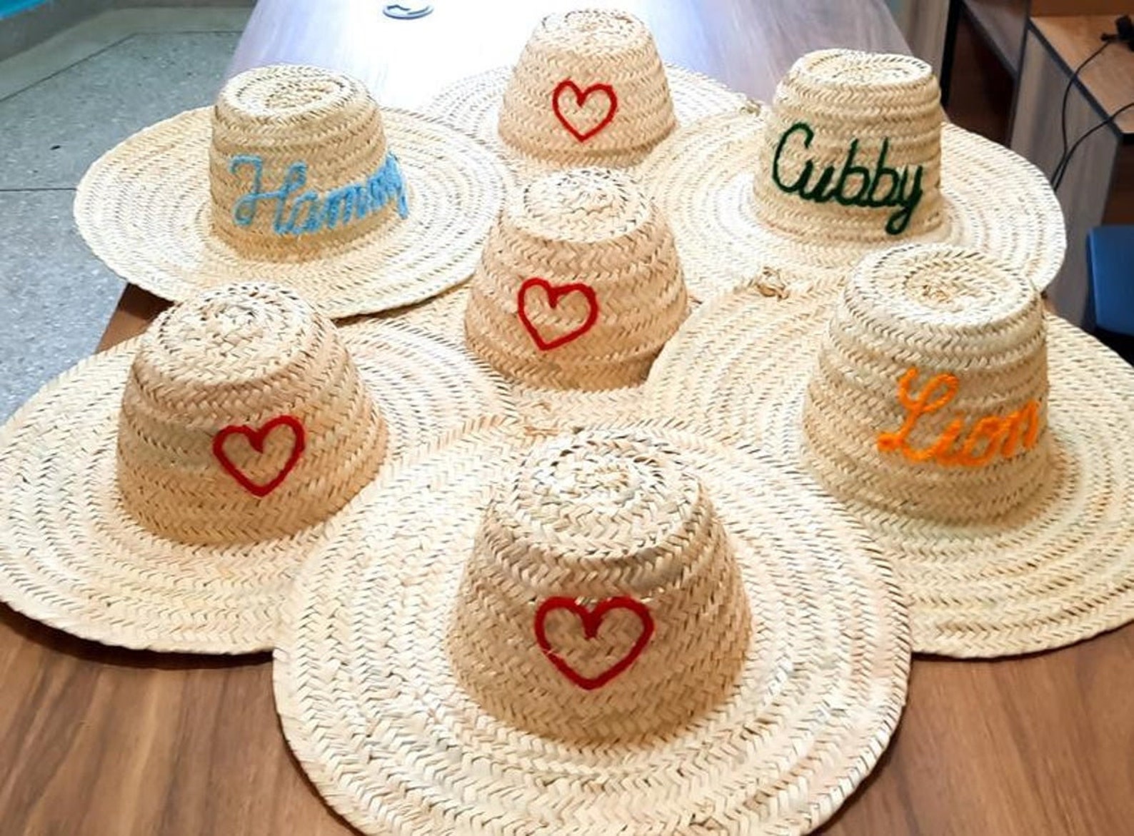 Custom Patch Straw Hat Team Beach Hat Personalized Straw Etsy