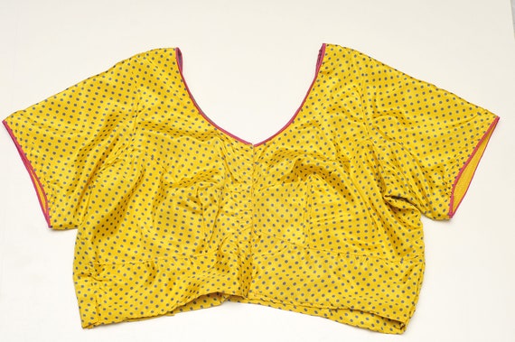 yellow satin crop top