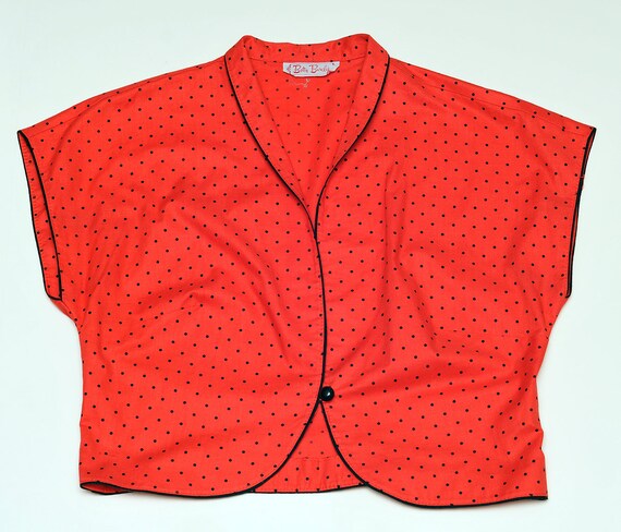 Vintage red crop top by Betty Barclay