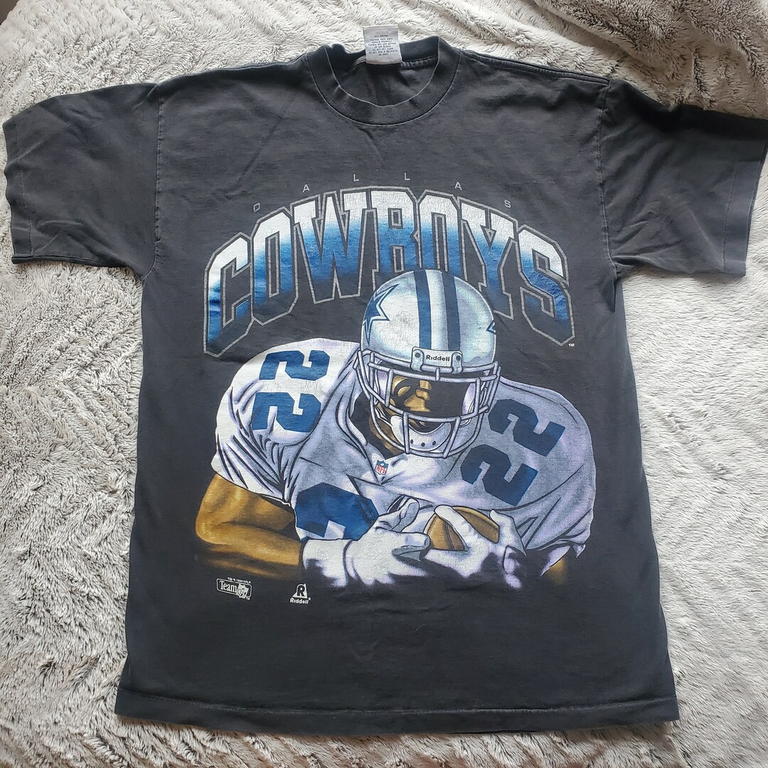 Vintage Dallas Cowboys T Shirt 1994 Emmitt Smith NFL Single Stitch ...