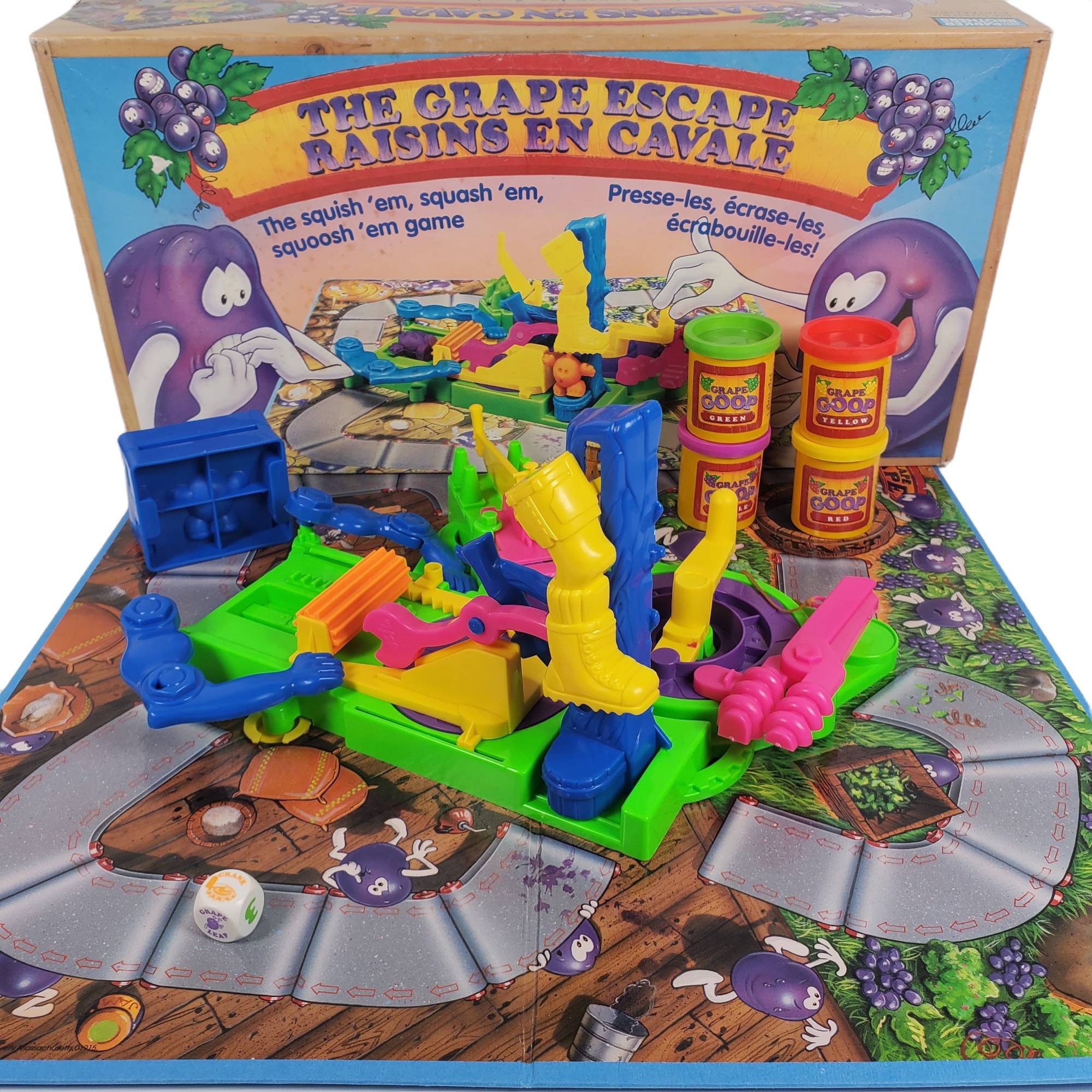 Vintage 1992 The Grape Escape Board Game COMPLETE With Goop Container  ParkerBros