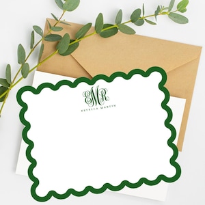 Monogramm Briefpapier Set, Anfangsbriefpapier, Benutzerdefinierte Grußkarten, Briefpapier mit Familienname, Monogramm Dankeschön, Muttertagsgeschenk