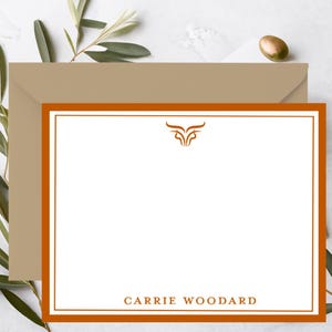 Texas Briefpapier, Universitäts-Briefpapiergeschenke, personalisierte Texas Abschlussgeschenke, Texas Weihnachtsgeschenk, Abschlussfeier Danke, Bundesstaat Texas