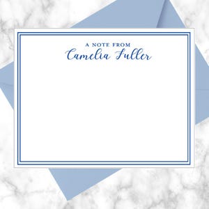 Women Personalized Stationery Custom Notepad Stationery Gift Set Custom Note Cards Customized Stationery Women Script Stationary Set