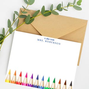 Van het bureau van | Gepersonaliseerde briefpapierset leraar terug naar school - briefpapier gepersonaliseerde leraar | Waardering van de leraar