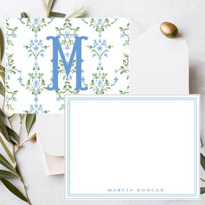 Monogramm Briefpapier Set, Anfangsbriefpapier, Benutzerdefinierte Grußkarten, Briefpapier mit Familiennamen, Monogramm Dankeschön, Geschäftsbriefpapier mit Namen