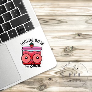 Inklusion ist My Jam Stickers | Advocace & Awareness Aufkleber | Wasserfeste Aufkleber | Lehrer zurück zu Schulgeschenk