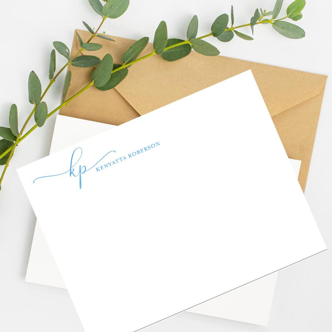 Personalized Monogram Stationery Custom Notecards for Her Note Cards ...