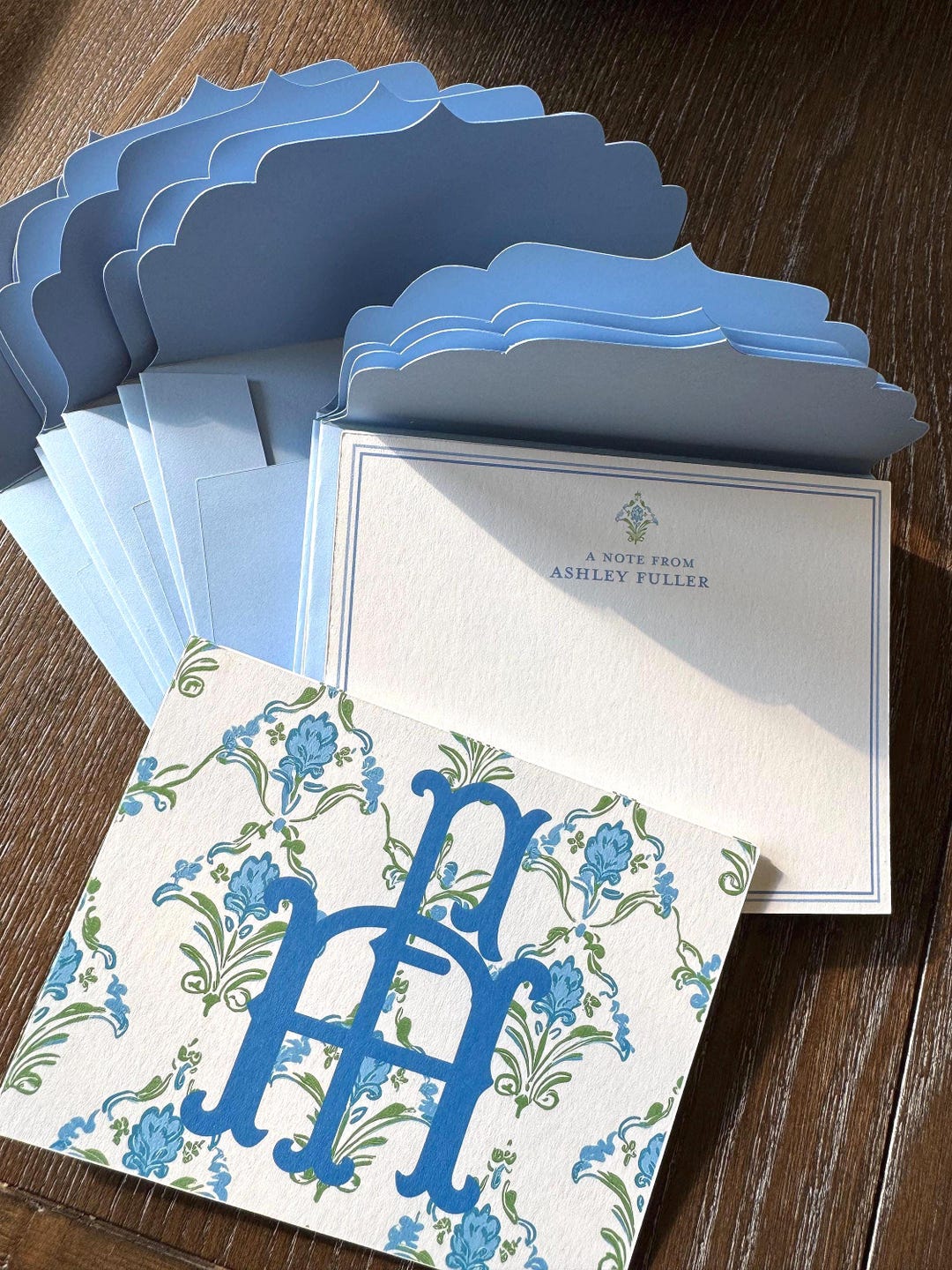 Womens Personalized Monogram Stationery Custom Notes Stationery Gift ...
