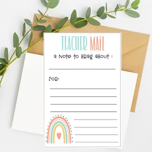 Briefpapierset leraar terug naar school | Gepersonaliseerde notitiekaarten voor leraren | Waardering door leraar | Van het bureau van | Docentenpost
