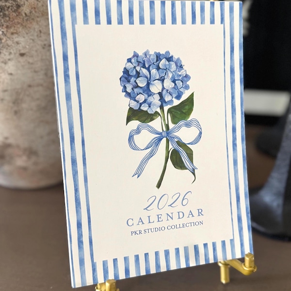 2026 Desk Calendar 6 Month Watercolor Grandmillennial Monthly Calendar Home Desk Calendar Gift for Mother Girlfriend Co-worker gift for her