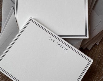 Mens Personalized Stationary Set Modern Stationery Mens Stationary Monogram Stationary Executive Stationery Gift Set for him under 15