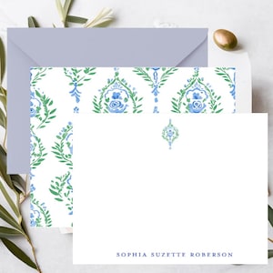 Cartões de Nota Personalizados Grand Milliennial | Papelaria Topiary | Papelaria Feminina | Papelaria Monograma | Uma Nota de | Papelaria Floral