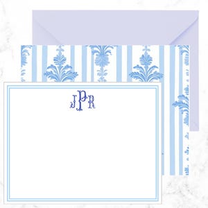Monogramm Briefpapier Set, Anfangsbriefpapier, Benutzerdefinierte Grußkarten, Briefpapier mit Familiennamen, Monogramm Dankeschön, Geschäftsbriefpapier mit Namen