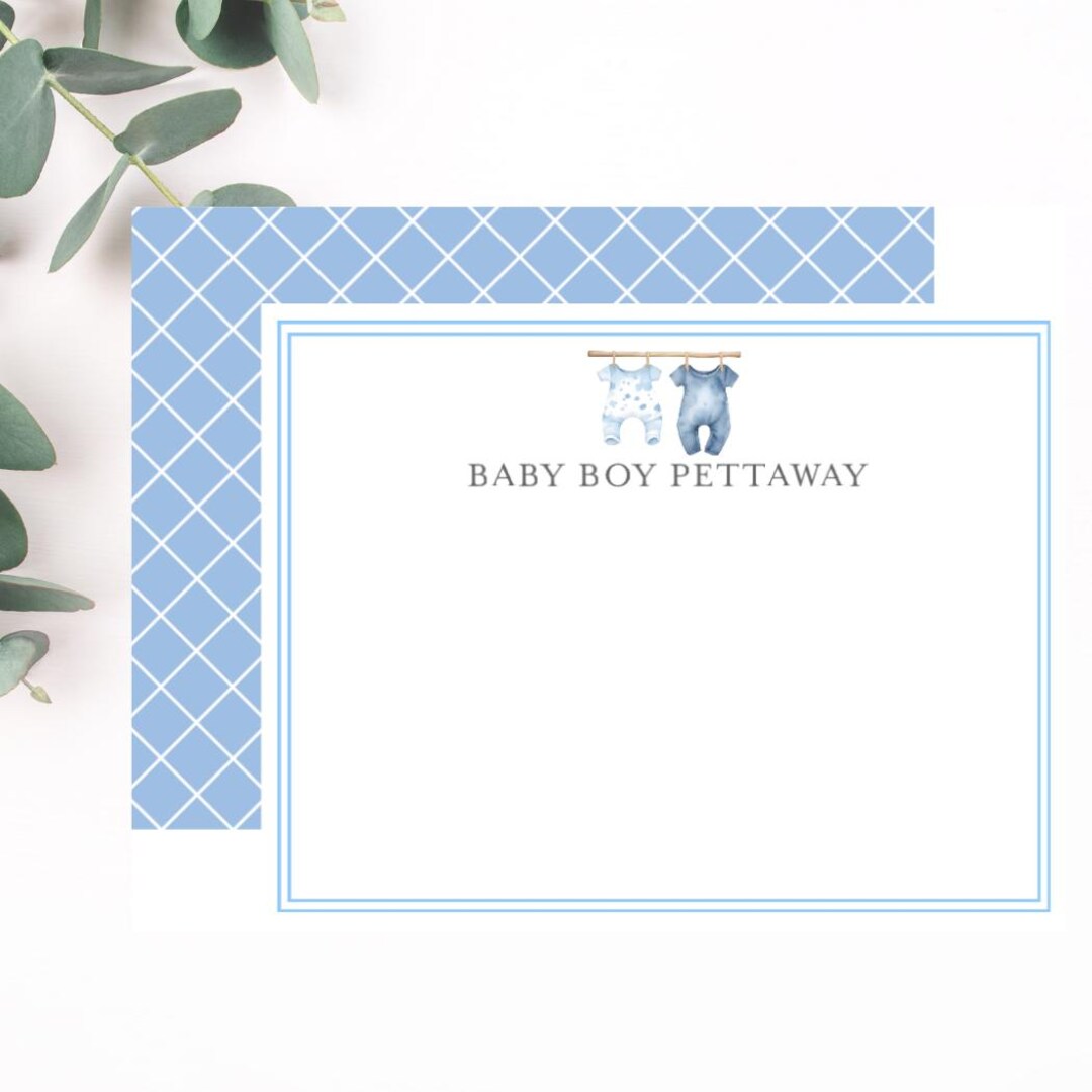 Personalized Baby Shower Note Cards Shower Thank You Cards From the ...