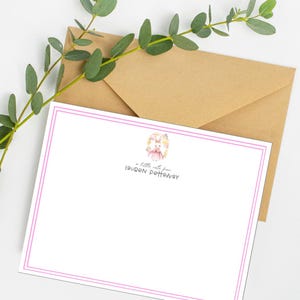Set mit 10 personalisierte Hase Danke Karten | Baby-Dusche-Geschenk | Benutzerdefinierte Grußkarten | Grußkarten Mädchen | Eine kleine Notiz von