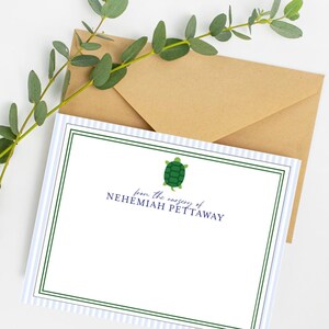 Cartes de remerciement pour baby shower, cadeau pour bébé garçon | de remerciements pour la pluie de tortues | De la pépinière des cartes de correspondance | Cadeau de naissance pour bébé garçon