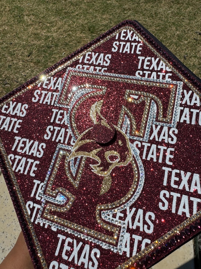 Glitter Grad Cap Graduation Cap Decoration Graduation Cap Topper Custom ...