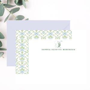 Personalisierte Monogramm-Briefkarten, Monogramm und moderne personalisierte Briefpapier-Grußkarten mit Umschlägen | Grand Millennial Briefpapier
