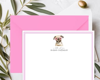 Kids Stationery A little Note From Puppy Stationery Set Sweet Dog Notecards for Pen Pals Dainty Writing Paper Gift for Girls Summer Camp