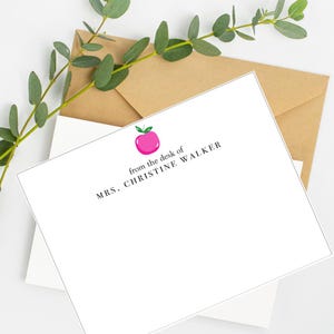 Customized Teacher Back to School Stationery Set | Personalized Teacher Note Cards | Teacher Appreciation | From the Desk of Teacher
