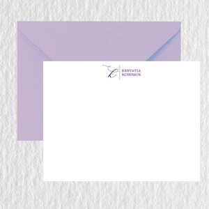 Tarjetas de papelería con monogramas personalizados / Tarjetas de notas con monogramas y papelería moderna personalizada con sobres / Papelería profesional