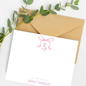 Papeterie bébé fille | Papeterie monogramme fille | Ensemble de cartes pour filles | pour notes monogrammes | pour notes de baby shower | Cadeau d'anniversaire fille