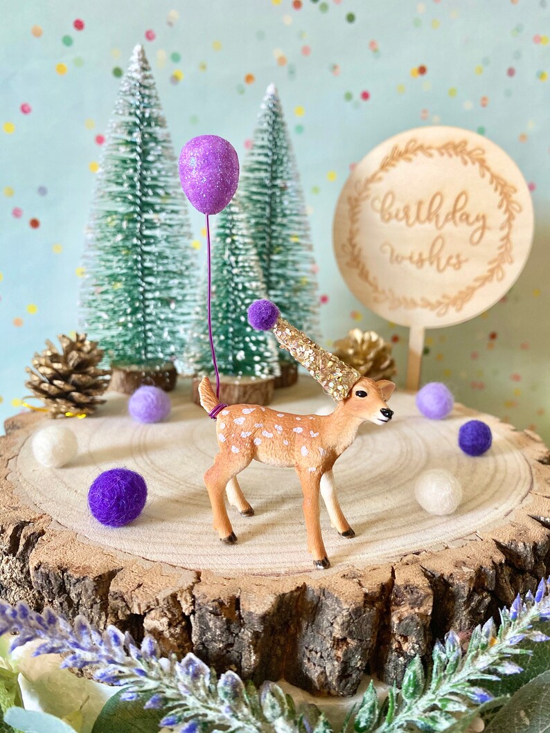 Woodland Cake Topper-deer-baby Deer-fawn Cake Topper-animal | Etsy UK