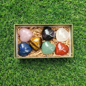 Large Heart Crystal Set of 7